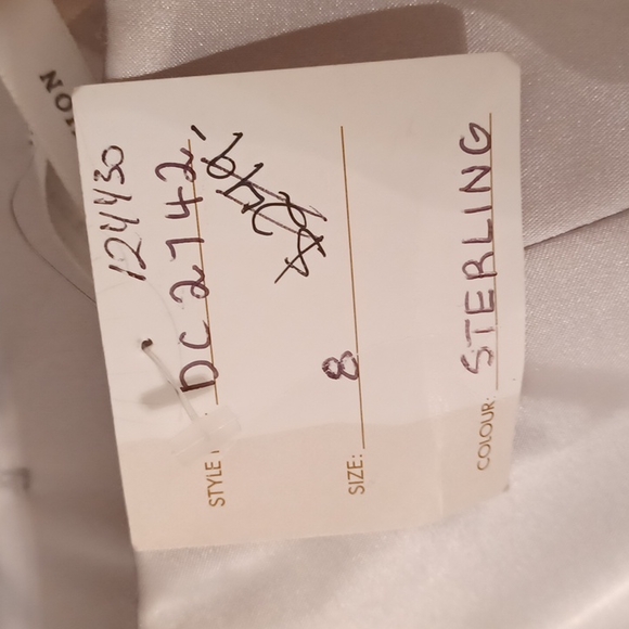 Dessy Collection "Sterling" Strapless Satin Gown NEW- Sz. 8 - Picture 8 of 8